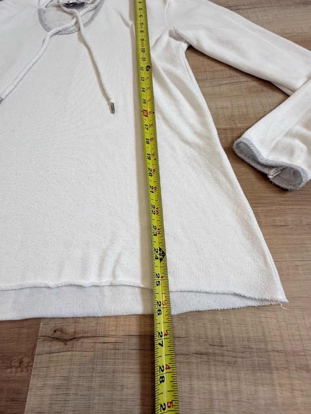 Brand Bazar White Hooded Tunic Top Made in Italy Size M - Picture 5 of 9